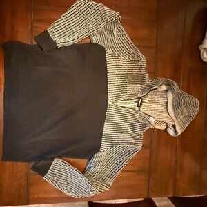 Express cableknit sweater hoodie men's medium